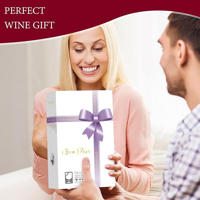 Hand-Blown Lead-Free Crystal Glass Wine Decanter – 750 ml Swan-Neck U-Shape Aerator | Luxury Gift Box, Drip-Free Pour Edge, Wide Stable Base, Easy-Clean Thin Neck | Elevate Dinners & Parties