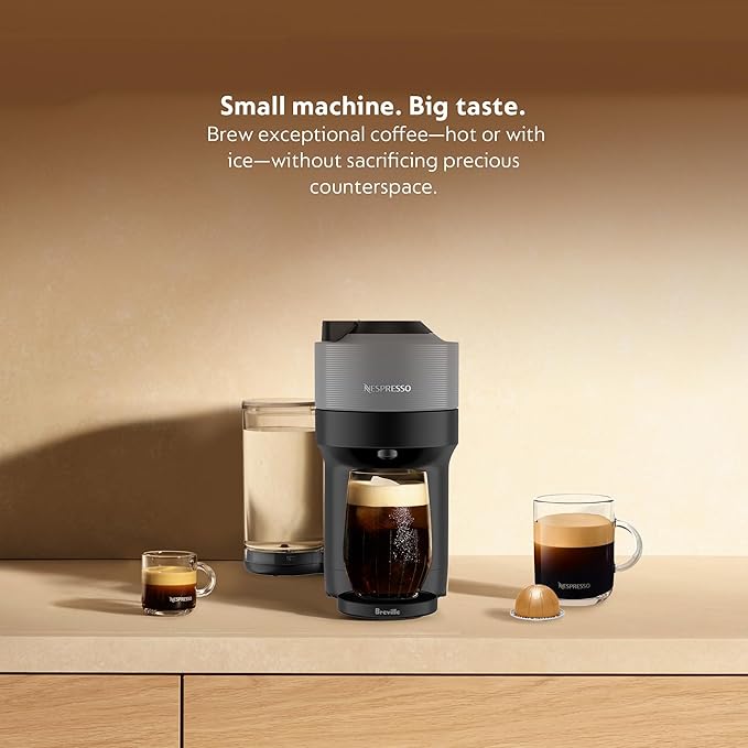 Nespresso Vertuo Pop+ Coffee and Espresso Maker by Breville, Dark grey Descaling Kit