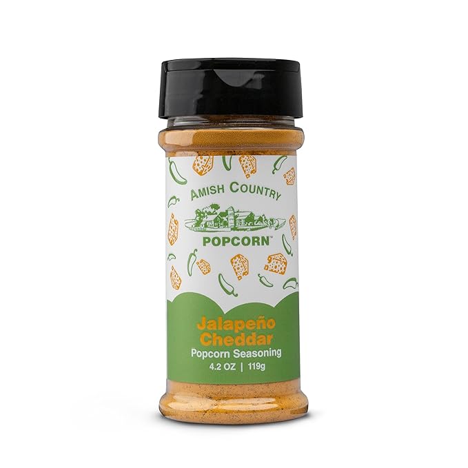 Amish Country Popcorn | Jalapeno Cheddar Seasoning - 4.2 Ounces | Old Fashioned, Non-GMO