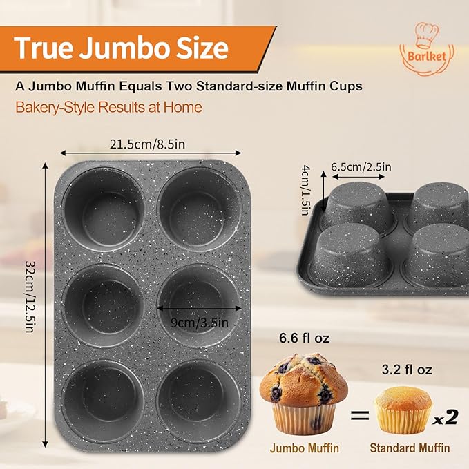 Family-Size Bread Pan and Large Muffin Pan Set of 4, Black Pullman Loaf Pans (2.2lb & 1lb) with Lids, Jumbo Muffin Pans with 50Pcs Liners, Non-Stick for Large Gatherings & Small Batch Baking
