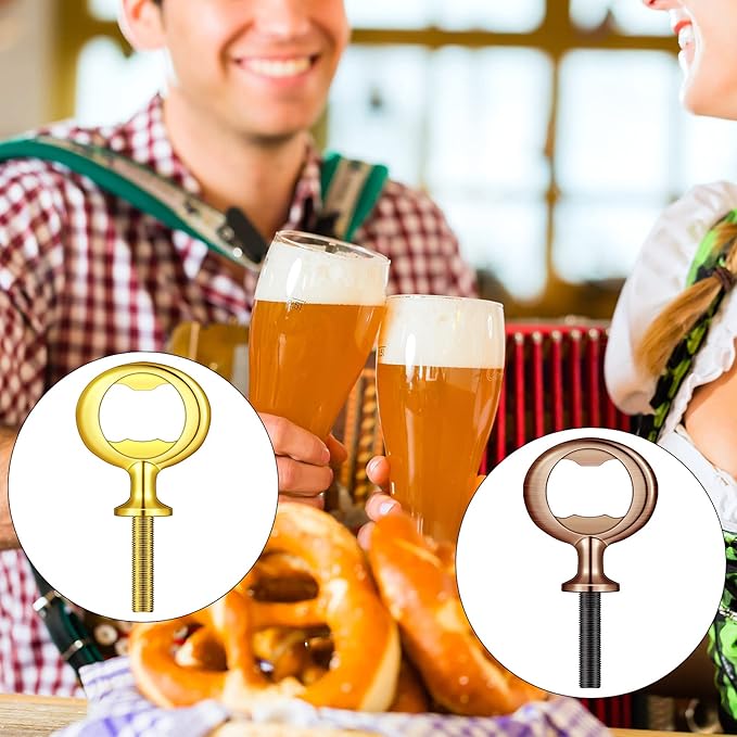 Patelai 5 Pieces Metal Bottle Opener Kit Blank Stainless Steel Bottle Opener Inserts Hardware for Wedding Wine Party DIY Project Craft Wood Turning