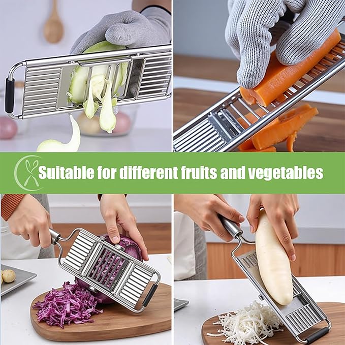 Grater Multifunctional 4 in 1 Handheld Cheese Grater, Professional Stainless Steel Cheese Graters for Kitchen, Durable, Dishwasher Safe, Easy To Use and Clean Essential Kitchen Gadgets