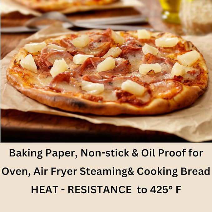6x6 Inch Natural Parchment Paper Squares 200 Sheets | Made is USA | Worthy Liners Non-Stick Precut Baking Parchment, Perfect for baking and cooking