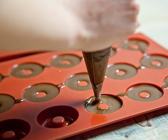 2pcs Mini Donut Pan Silicone Mold for Mini Donut, 18 Cavities Silicone Molds for Donut Home Reusable Donut Baking Pan Tray