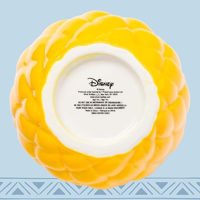 Silver Buffalo Disney Lilo and Stitch Pineapple Tropical 3D Sculpted Ceramic Cookie Snack Candy Jar (Medium)