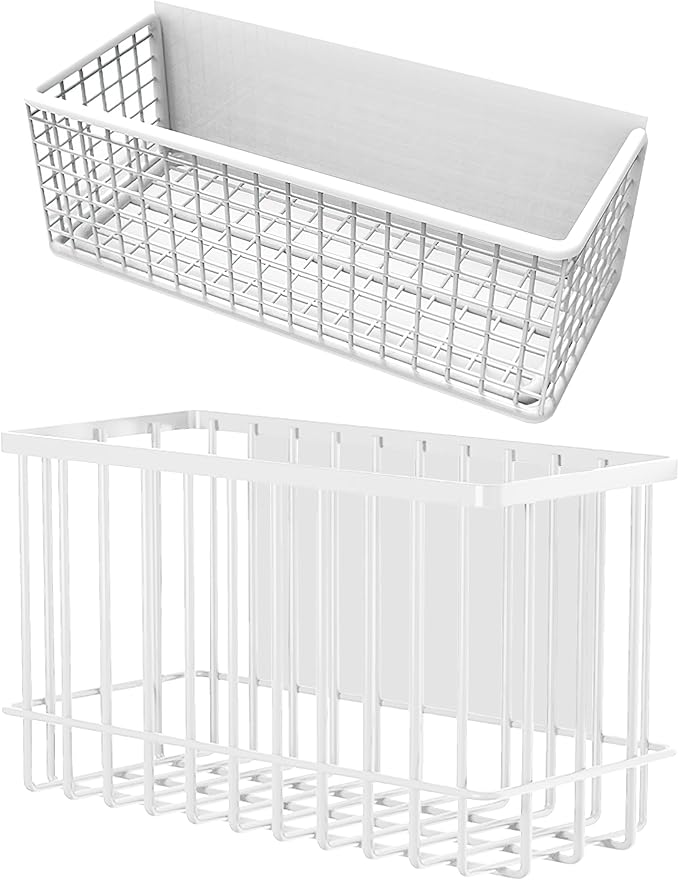 Buyyyit Magnetic Basket Shelf Fridge Bin Holder Laundry Room Organization Home Storage Class Office School