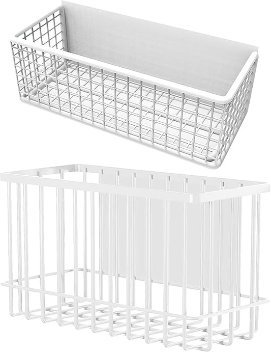 Buyyyit Magnetic Basket Shelf Fridge Bin Holder Laundry Room Organization Home Storage Class Office School