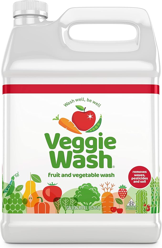Veggie Wash Fruit & Vegetable Wash, Produce Wash and Cleaner Bundle Pack - 16 oz. Spray and 1 Gallon Refill, Packaging May Vary