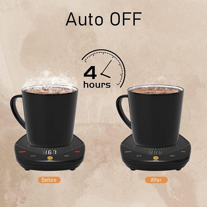Gifts for Women Men,Mug Warmer,Coffee Warmer Plate Portable Coffee Mug Warmer for Desk with Temperature Display, Coffee Cup Warmer for Jar Candles,Tea, Beverage & Coffee Gifts (No Mug)
