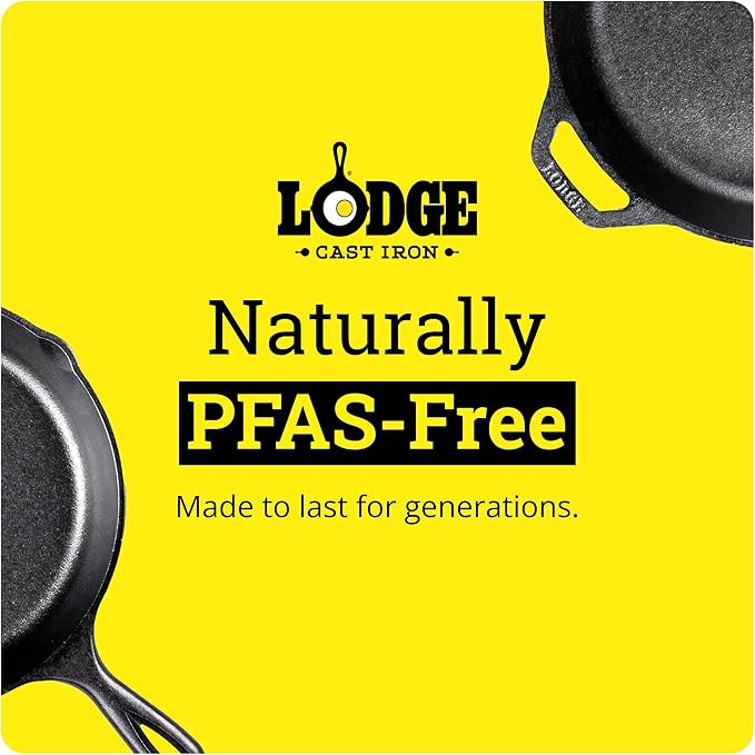 Lodge Cast Iron Loaf Pan - 8.5 x 4.5 Inch PFAS-Free Bread Baking Pan - Naturally Seasoned Cast Iron Bakeware for Sourdough, Meatloaf, Breads, and More - Made in the USA - 2 Pack