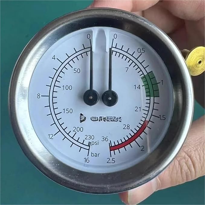 Compatible for Crem EX2 EX3 Coffee Machine Dual Dial Pressure Gauge