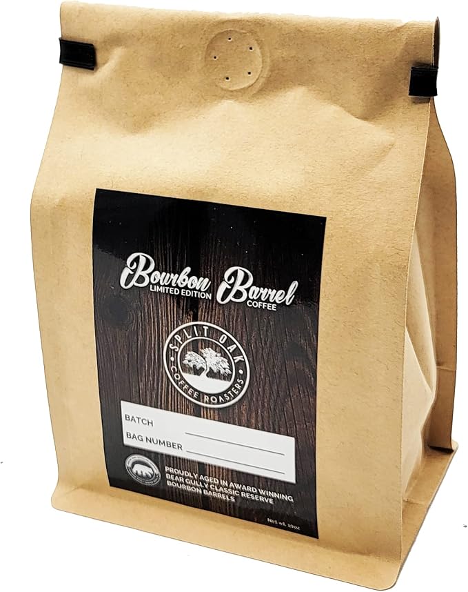 Gift Set for men and women with 2 Pack Organic Bourbon Barrel Aged Whole Beans Roasted Coffee + 1 French Press.