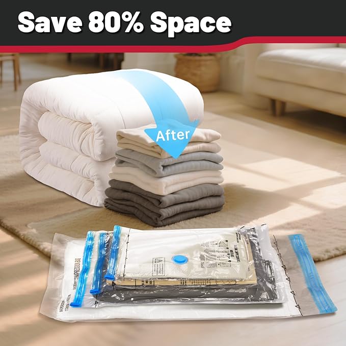 Combo 32 Pack Vacuum Storage Bags with Portable Electric Pump,Vacuum Seal Bags for Clothing,Space Saver Bags,Vacuum Travel Bags for Luggage