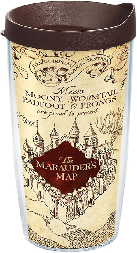 Tervis Harry Potter The Marauder's Map Made in USA Double Walled Insulated Tumbler Travel Cup Keeps Drinks Cold & Hot, 16oz Legacy, Classic