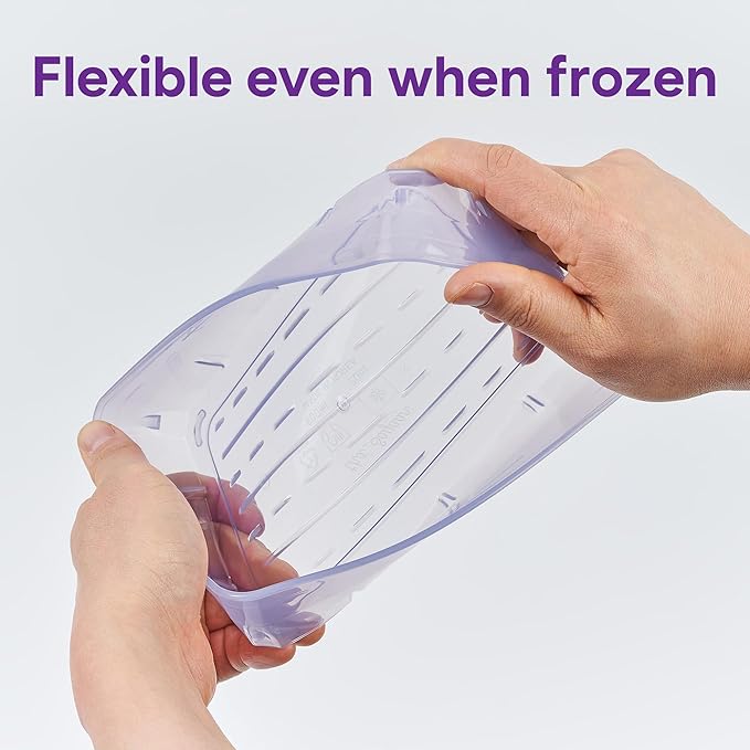 Freezer Storage Containers, 10 Pcs Assorted Containers with Lids Value Pack│Flexible even when frozen│Freezer safe│Anti-freezer burn│BPA-free│Stackable│Made in Korea