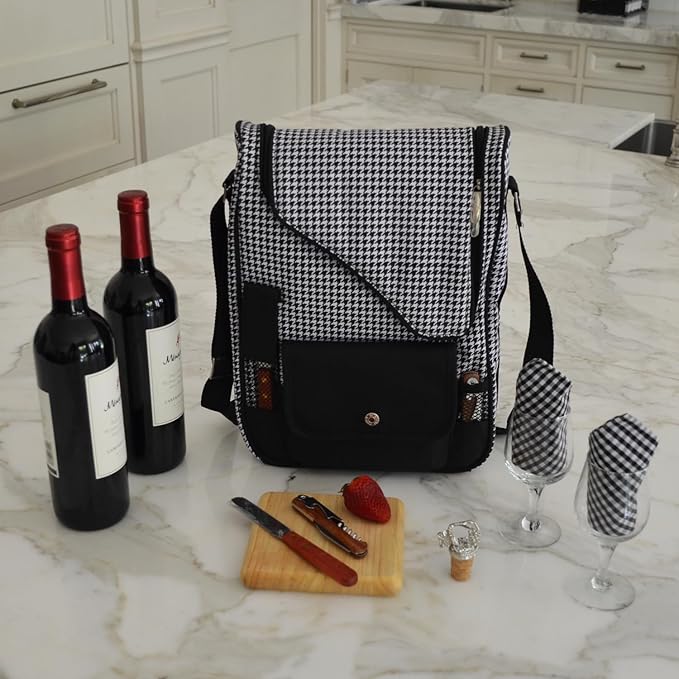 Picnic at Ascot Original Insulated Wine and Cheese Cooler Bag - Designed, Assembled & Quality Approved in the USA
