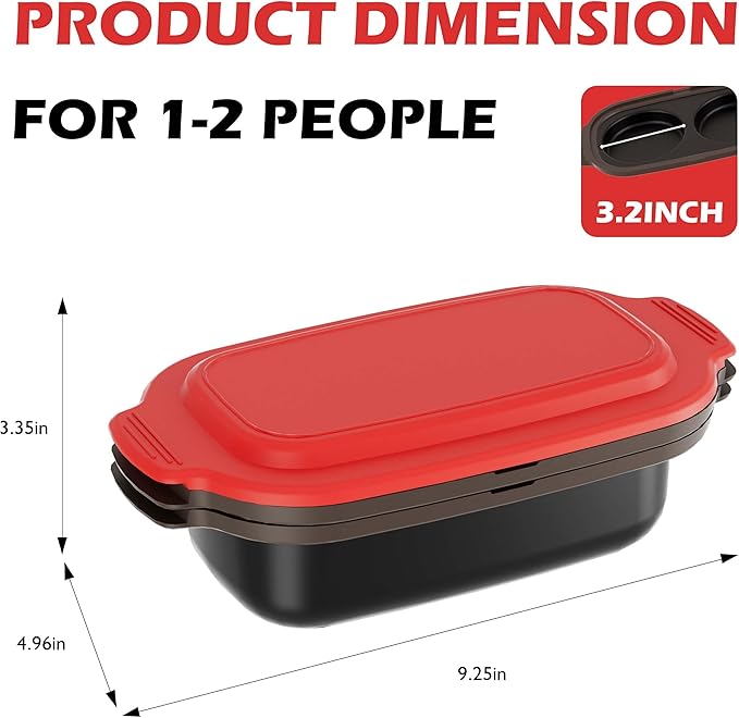 Microwave Egg Cooker & Microwave Grill Pan 3 Pcs with Lid for Grilling, Browning, and Crisping Vegetables, Sandwich, & Meat, Microwave Nonstick Cookware for Quick, Healthy Meals