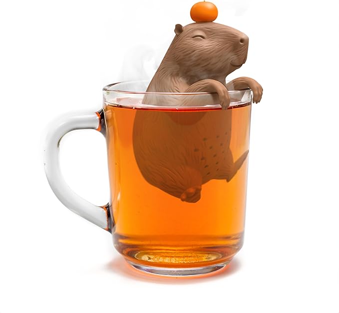 Genuine Fred CAPYBARAHHH Tea Infuser, Cute Capybara Design- For Loose Leaf Tea, Flexible, Easy to Clean Silicone, Fun Gift for Tea Lovers, Clever Kitchen Gadget