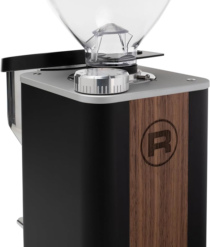 Diletta Bello+ Espresso Machine (Black) Bundle w/Rocket Espresso Giannino Espresso Grinder (Black/Wood)