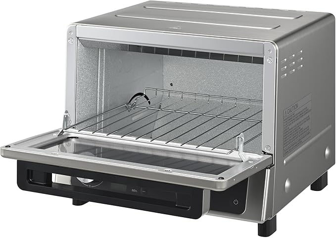 Panasonic FlashXpress Toaster Oven Countertop, Compact 4 Slice Toaster Oven w/Double Infrared Heating, PFAS-free, 6 Auto Cook Options & Precise Temperature Control, 1300W - NB-G200P (Stainless Steel)