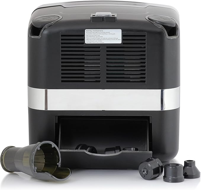 Omega Juicer Cold Press 365 Slow Masticating Vegetable and Fruit Juice Extractor and Nutrition System Makes Nut Milks Baby Food and Sorbets, 80-RPM Slow Juicer with On-Board Storage, 200-Watts, Black