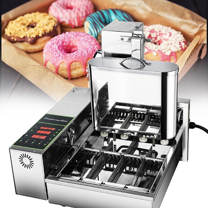 Electric Doughnut Machine,Small Donut Maker,Donut Maker,Automatic Doughnut Machine,304 Stainless Steel Auto Donut (220V)