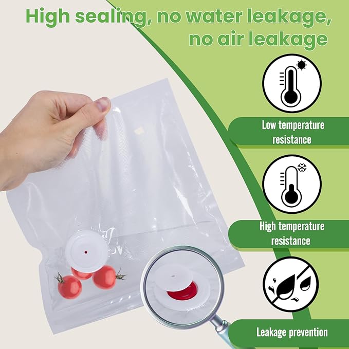 Reusable Vacuum Seal Bags, BPA-Free Food-Grade, Leakproof & Odor-Resistant, Freezer & Microwave Safe, Heavy-Duty Clear Bags for Meat, Seafood, Snacks, Dry Goods, 30 Pack (11.81" x 13.39")