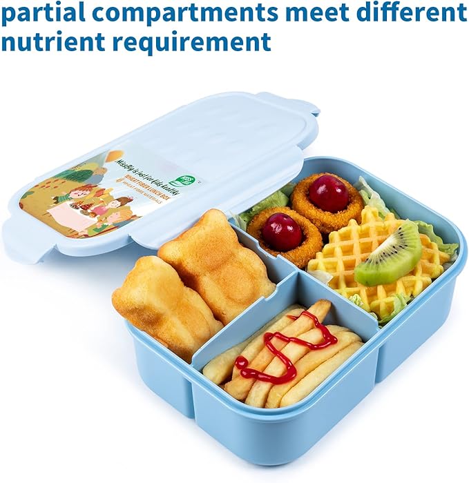 MISS BIG® Bento Box,Bento Box Adult,Lunch Box,Ideal Leak Proof Lunch Containers,No BPAs and No Chemical Dyes Bento Lunch Box,Dishwasher and Microwave Safe Lunch Containers for Adults(1900ml Blue)