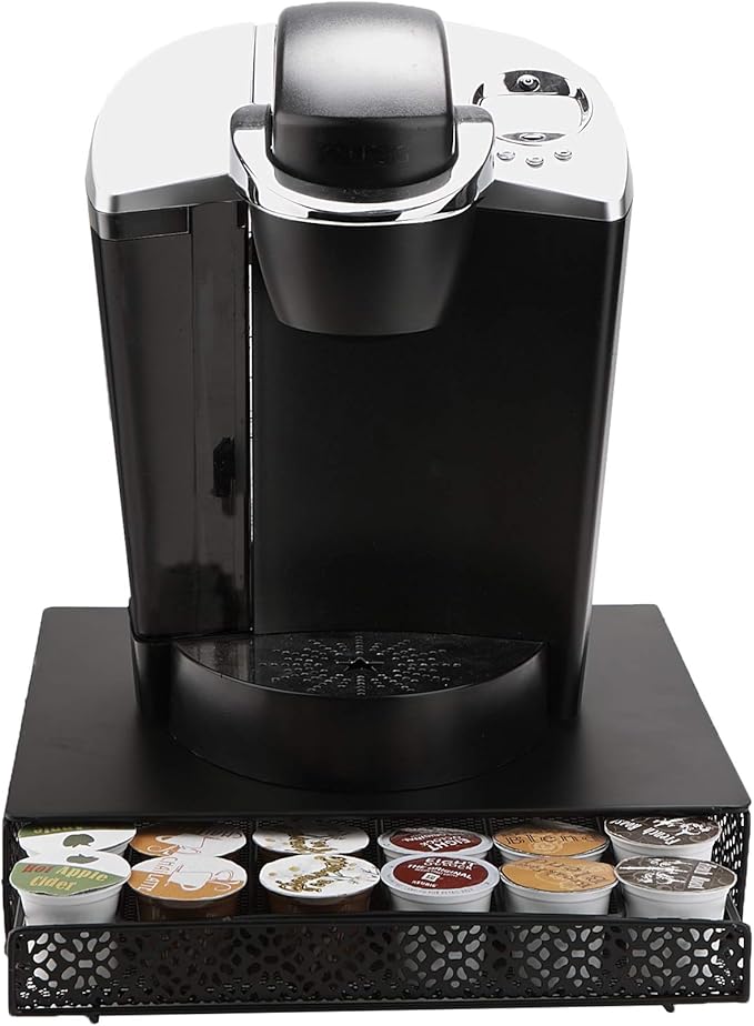 Mind Reader Coffee Pod Organizer and Condiment Station, Countertop Storage for 36 Pods, Cups, Coffee Accessories
