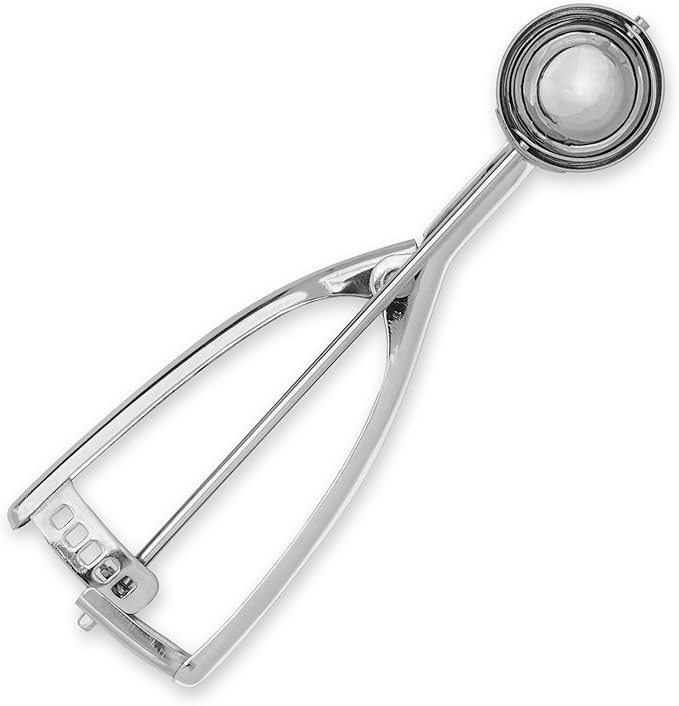 Jenaluca Large Scoop - Ice Cream, Cookie Dough & Cupcake Scooper - 3 tablespoon 1.5 ounce disher #24 stainless steel icecream, batter & baking scoop