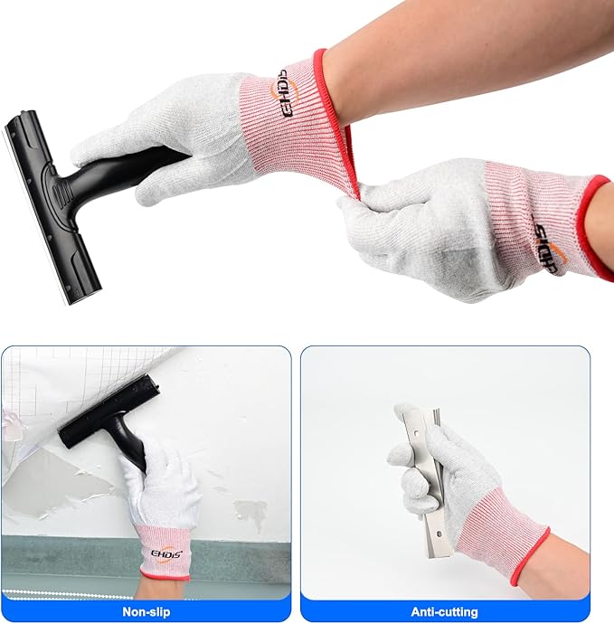 EHDIS Adjustable Razor Blade Scraper, 15''-58'' Long Handle 6" Blade Scraper Tool with 20 Double-Edge Blades for Cleaning Paint, Caulk, Adhesive,Painting Stripping Tools, Tile, Floors, Walls