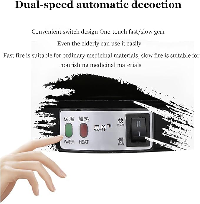 Smart Automatic Chinese Herbal Pot, Herbal Medicine Cooker, Chinese Medicine Cooking Pot, 3 Preset Modes (Decoct/Soup/Tea), with Keep Warm, for TCM Lovers 5L