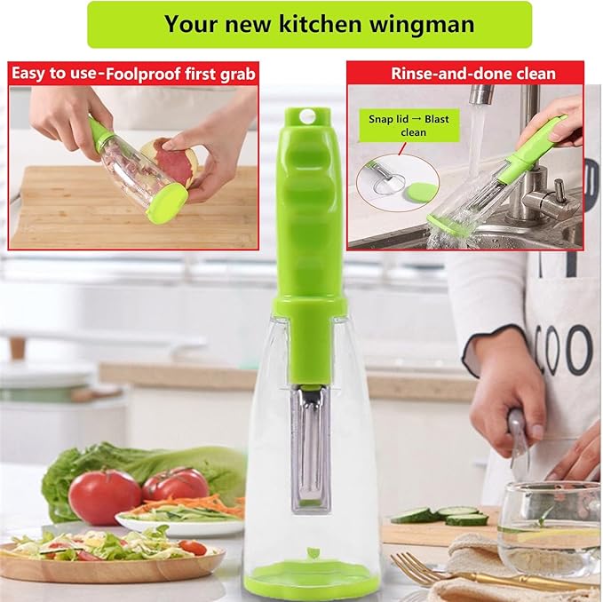 Vegetable peelers for kitchen, Potato Peeler, Fruit Carrot Veggie Peelers Built-in peel catcher, Peeler with Ergonomic Non-Slip Handle,Dishwasher safe for home, office and camping(Red)