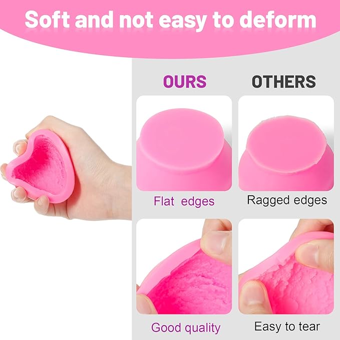 Patelai 3D Ice Cream Ball Shape Silicone Molds Cookie Pastry Mould Candle Soap Clay Mold for Wedding Cake Chocolate Dessert Pudding Mousse DIY Kitchen Baking(3 Pieces)