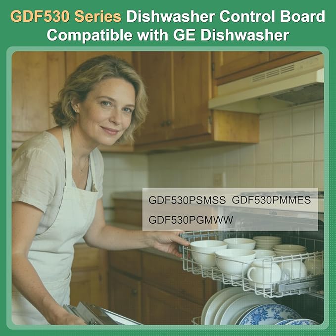 Dishwasher User Interface Control Board Replacement Compatible with GE GDF530 Series GDF530PSMSS,GDF530PMMES,GDF530PGMWW