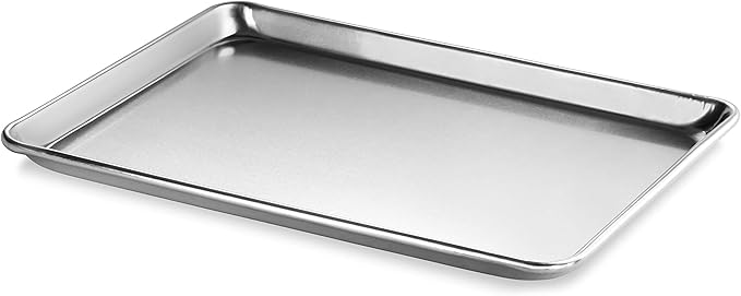 New Star Foodservice Commercial-Grade 18-Gauge Aluminum Sheet Pan/Bun Pan (13 L x18 W x1 H (Half Size) Measure Oven)