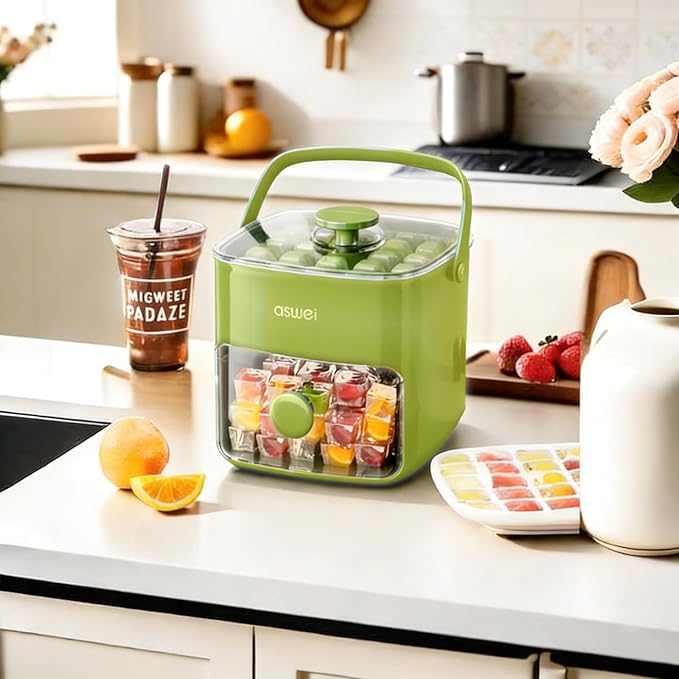 Ice Cube Tray with Lid and Bin + Ice Cube Tray