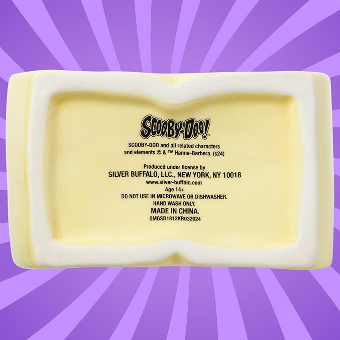 Silver Buffalo Scooby-Doo Scooby Snacks Sculpted Ceramic Snack Jar, 4.85” x 3” x 6.75”