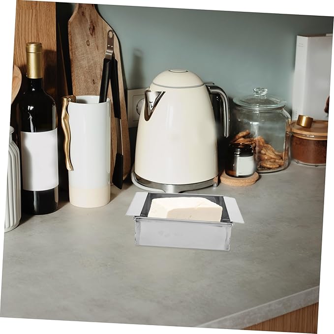 PRETYZOOM Stainless Steel Tofu Press Machine Dishwasher Safe Tofu Molds Metal for Kitchens