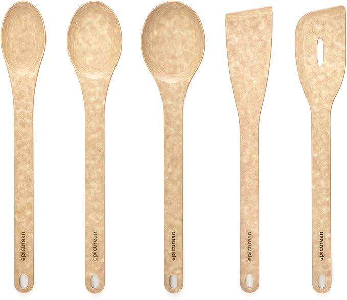 Epicurean Kitchen Series Cooking Utensils, Medium Spoon, Natural