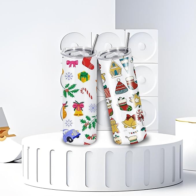 50 Pack 20oz Sublimation Tumblers Bulk With Flat Edge, 20OZ Flat Sublimation Tumbler Blank, Skinny Straight Stainless Steel Blanks Cups with Individual Box (50, 20OZ FLAT EDGE)