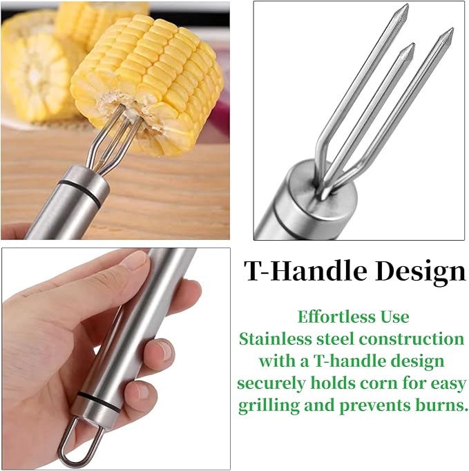 3PCS Corn Peeler Stainless Steel Corn Peeler,Stripper Tool and Corn Holder Set 2025 Corn Planer Cutter Thresher Scraper,Peel Corn Cob Separator Quick，Kitchen Gadgets