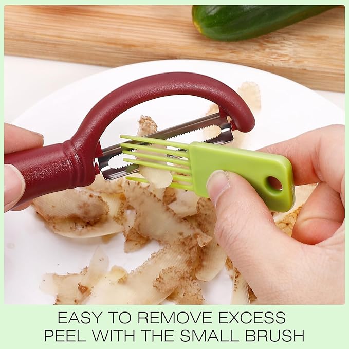 Senbowe Upgrade Potato Peeler for Kitchen, 6PCS Stainless Steel Vegetable Peeler, I and Y Veggie Food Peeler for Apple Fruit Carrot Zucchini Cucumber,Good Grip Makes Peeling Very Easy
