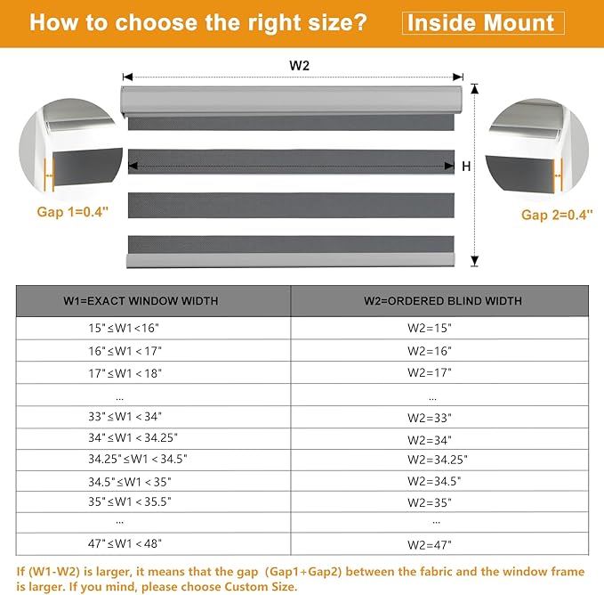 Persilux Cordless Zebra Blinds for Windows Free-Stop Roller Window Shades (70" W X 64" H, Grey) Dual Layer Light Control for Day and Night, Light Filtering Sheer Shades for Home, Easy to Install