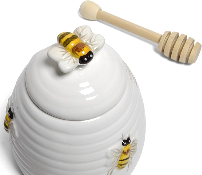 Mary Lake-Thompson Ceramic Beehive Honey Pot with Dipper