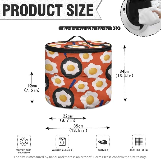 Fried Egg Electric Pressure Cooker Storage Bag Anti Splash Oil-proof Electric Pressure Cooker Insulation Bag Enclosed Bottom