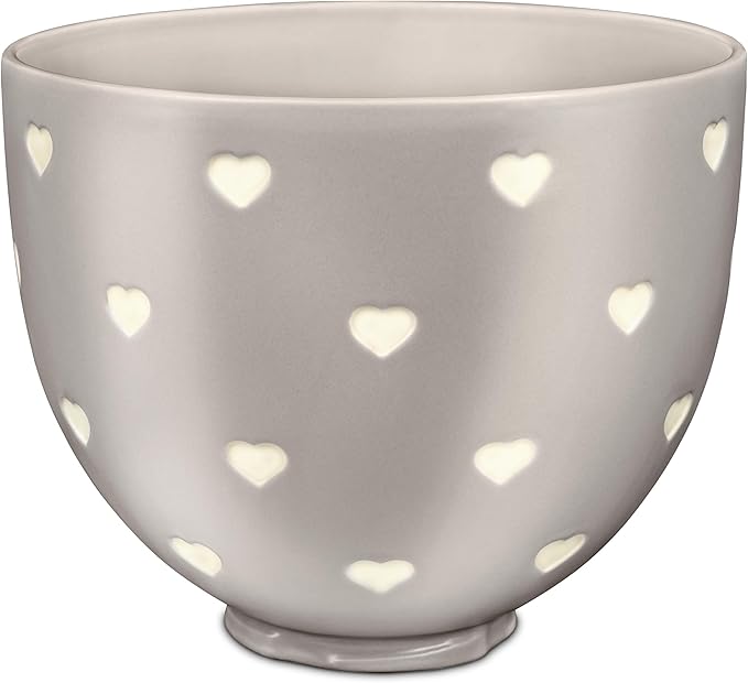 KitchenAid 5-Quart Layered Hearts Ceramic Bowl for KitchenAid Tilt-Head Stand Mixer