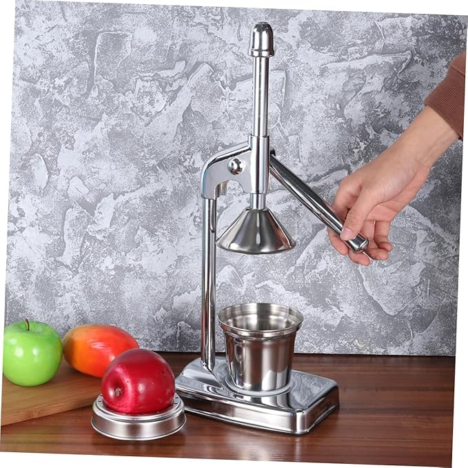TIDTALEO Stainless Steel Manual Lever Press Juicer Effortless Citrus Extraction for Oranges Lemons and Grapefruits Easy to Clean No Electricity Required for Home Use