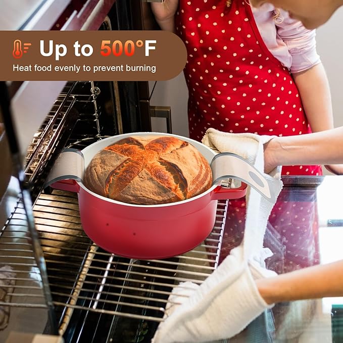 3 PCS Silicone Bread Sling for Dutch Oven Liners, Non Stick & Easy to Clean Silicone Bread Baking Mat with Extra Long Handles, Reusable Round Silicone Baking Mats to Transfer Sourdough Bread