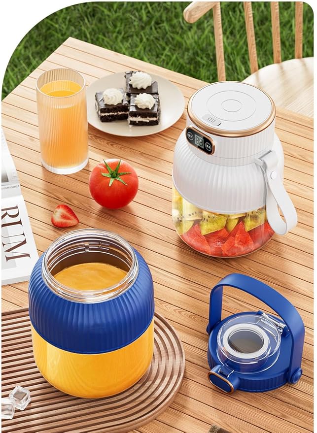 Portable Blender,Portable Blender for Shakes and Smoothies, Personal Size High Speed Blender,21oz USB C Rechargeable Blender for Travel/Picnic/Office/Gym/Sport (BLUE)